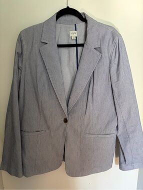 J. Crew Light Blue Women's Single-Button Blazer and Matching Pants